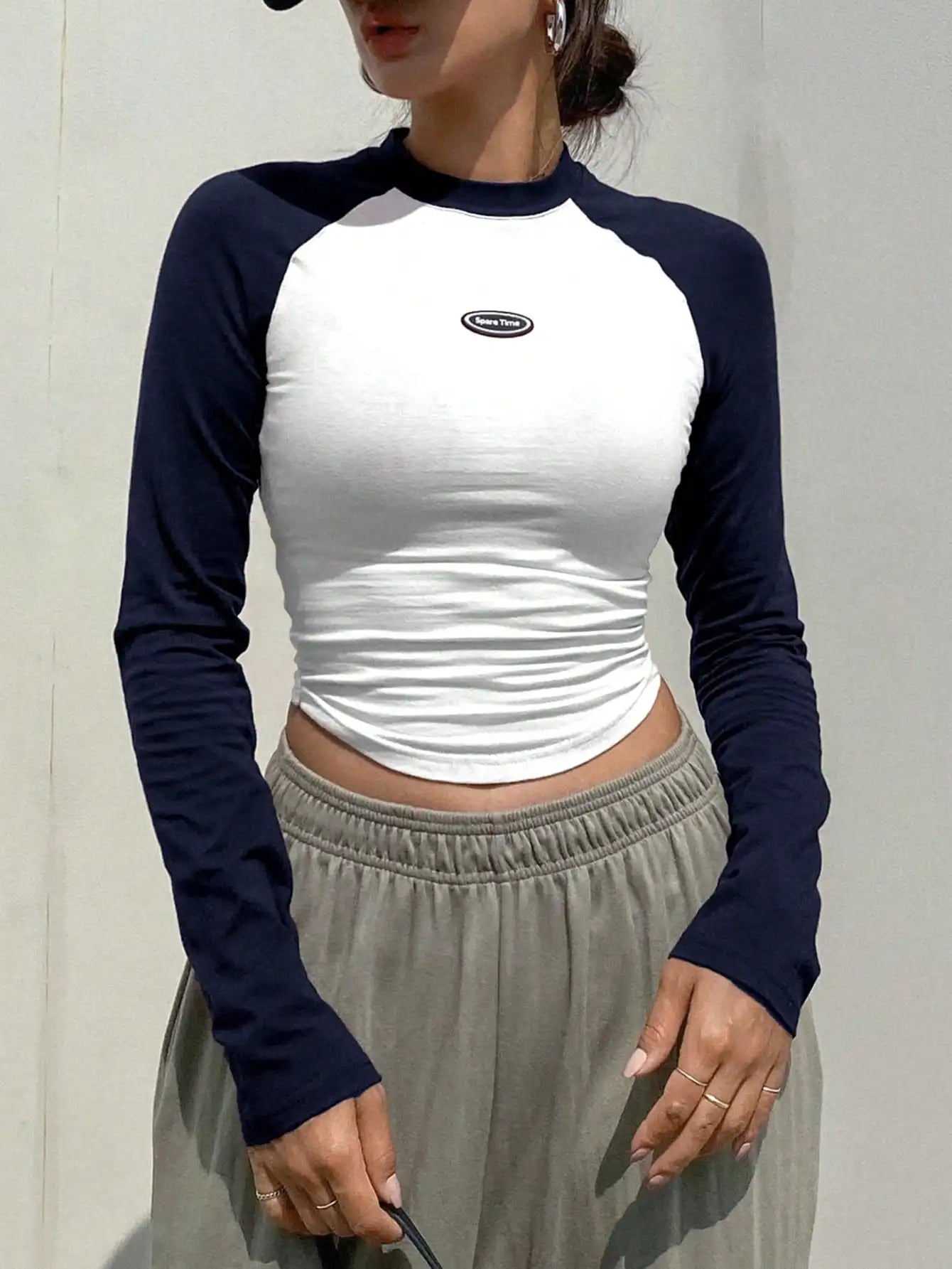 Y2K Colorblock Crop Top
