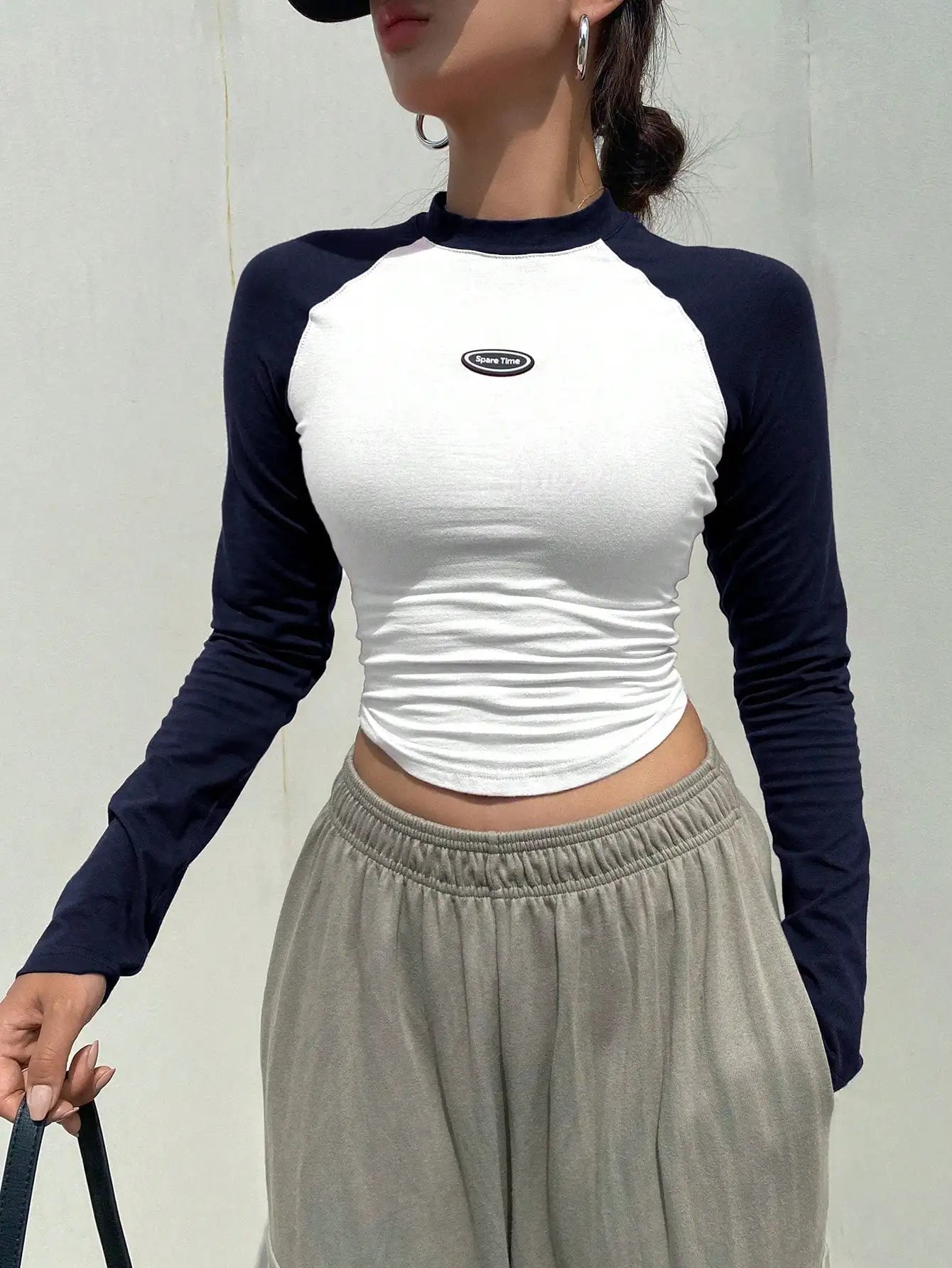 Y2K Colorblock Crop Top