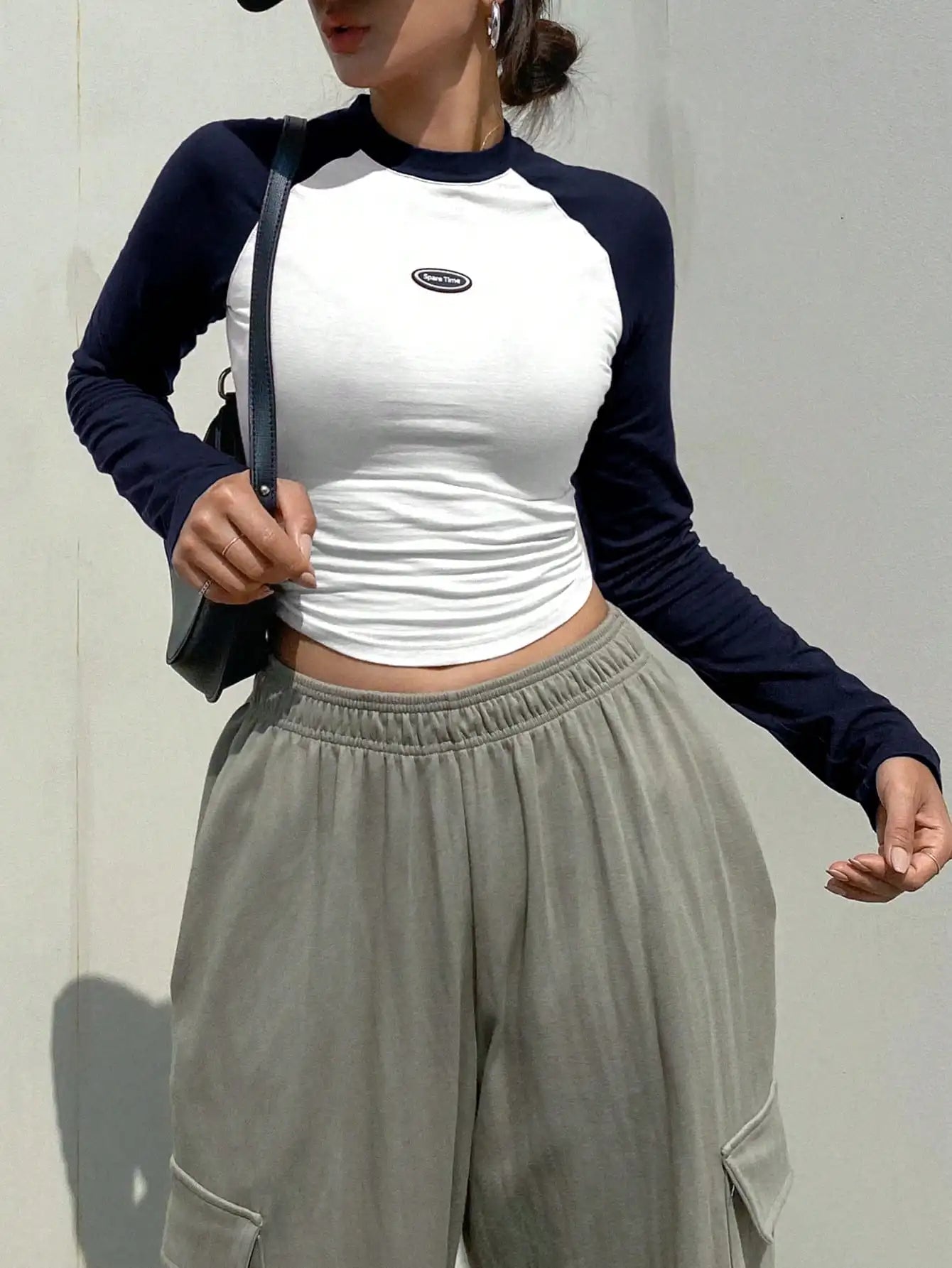 Y2K Colorblock Crop Top